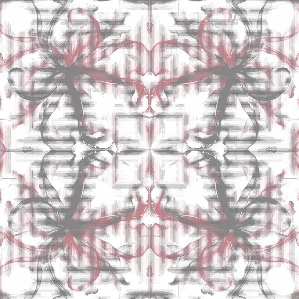 A pink and white abstract design with flowers vector