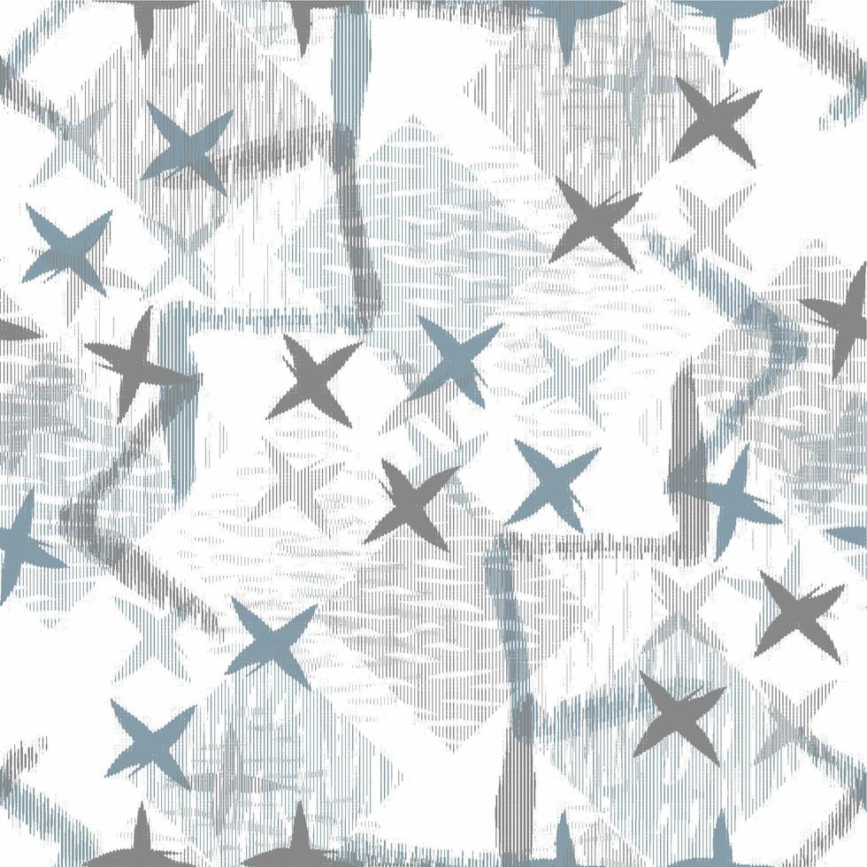 A blue and gray pattern with stars vector