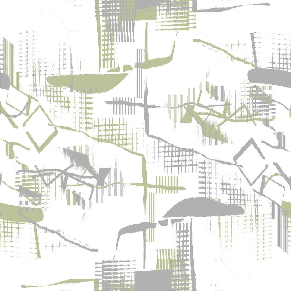 A green and white abstract pattern with a square shape vector