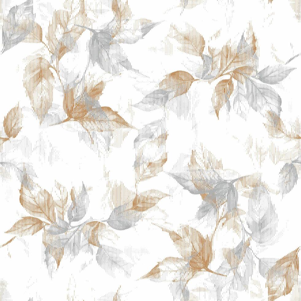 A white and gray wallpaper with leaves vector