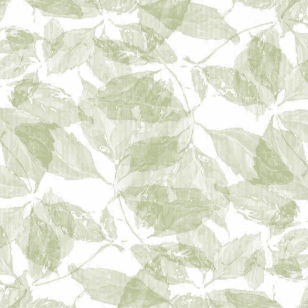 A green and white leaf pattern wallpaper vector