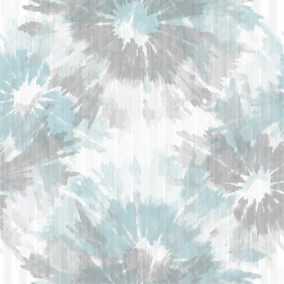 A blue and white abstract pattern with flowers vector