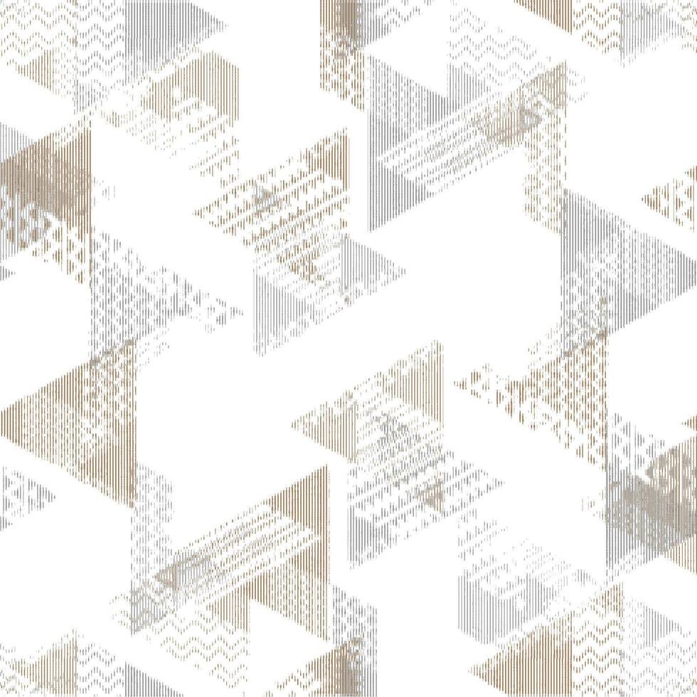 A white and beige geometric pattern with triangles vector