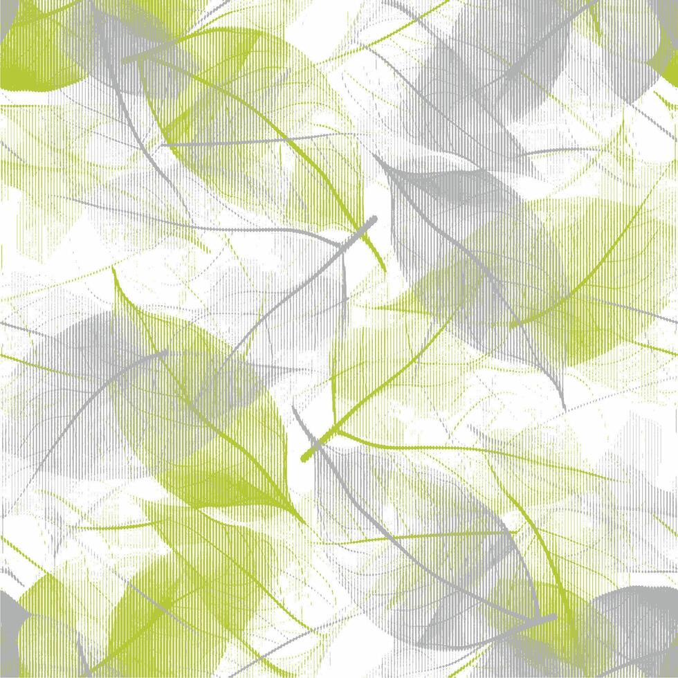 A green and white leaf pattern with a white background vector