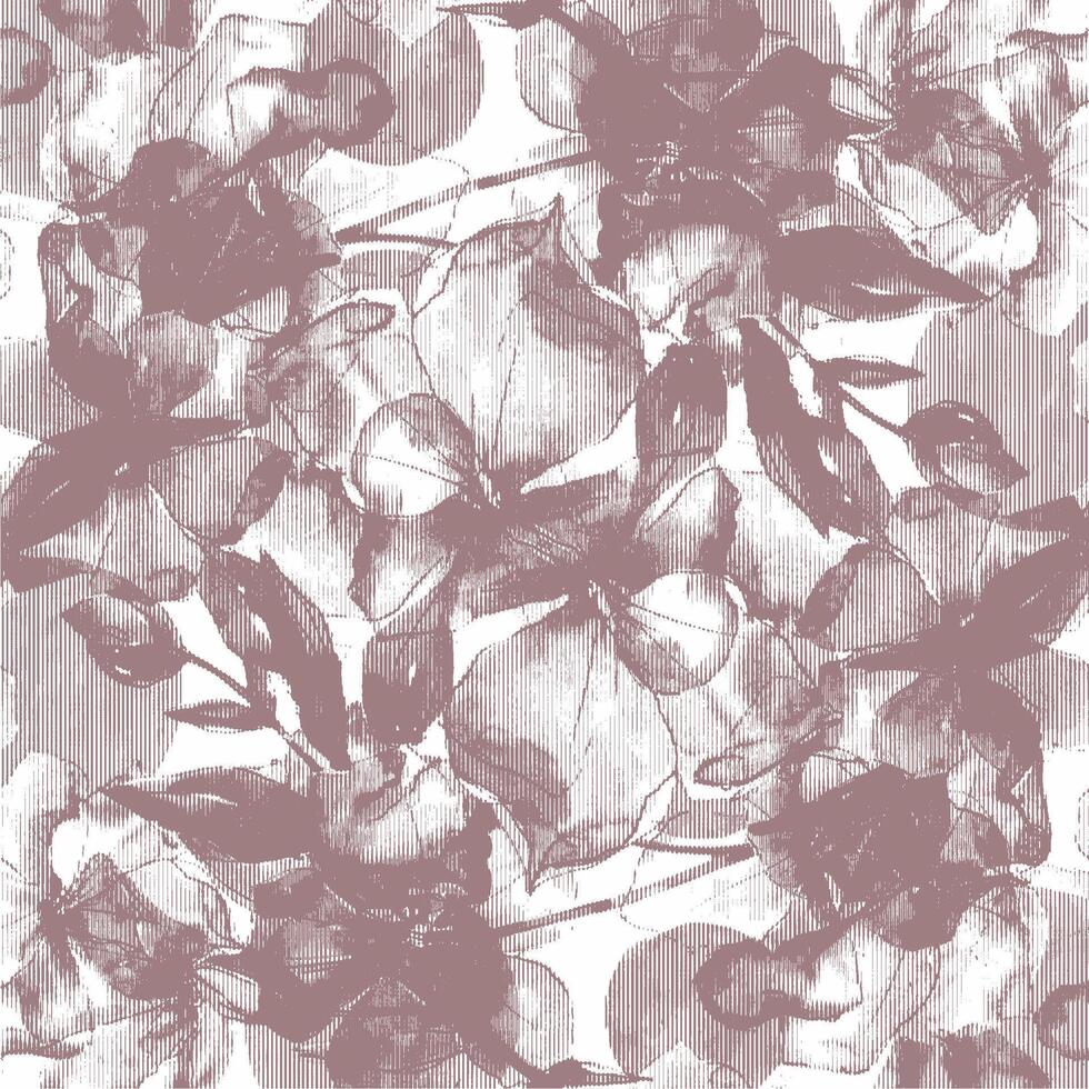 A pattern with flowers in pink and white vector