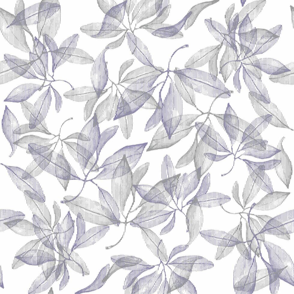 A pattern with purple leaves on a white background vector