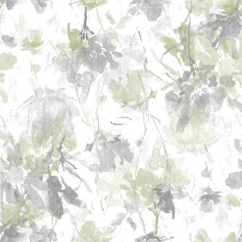A green and white floral wallpaper with a white background vector