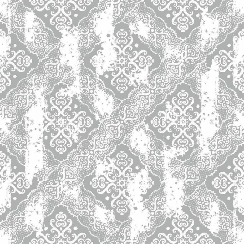 A gray and white wallpaper with ornate designs vector