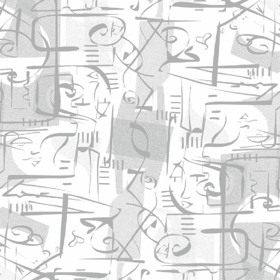 A seamless pattern with many different shapes and lines vector