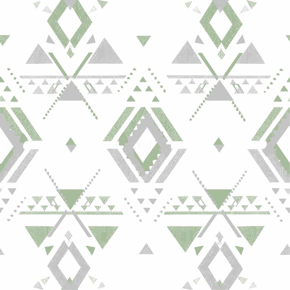 A green and white geometric pattern with triangles vector