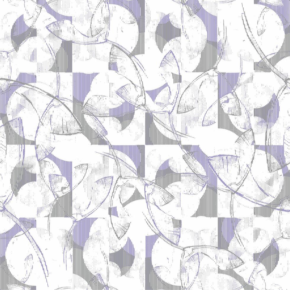 A purple and white abstract pattern with leaves vector