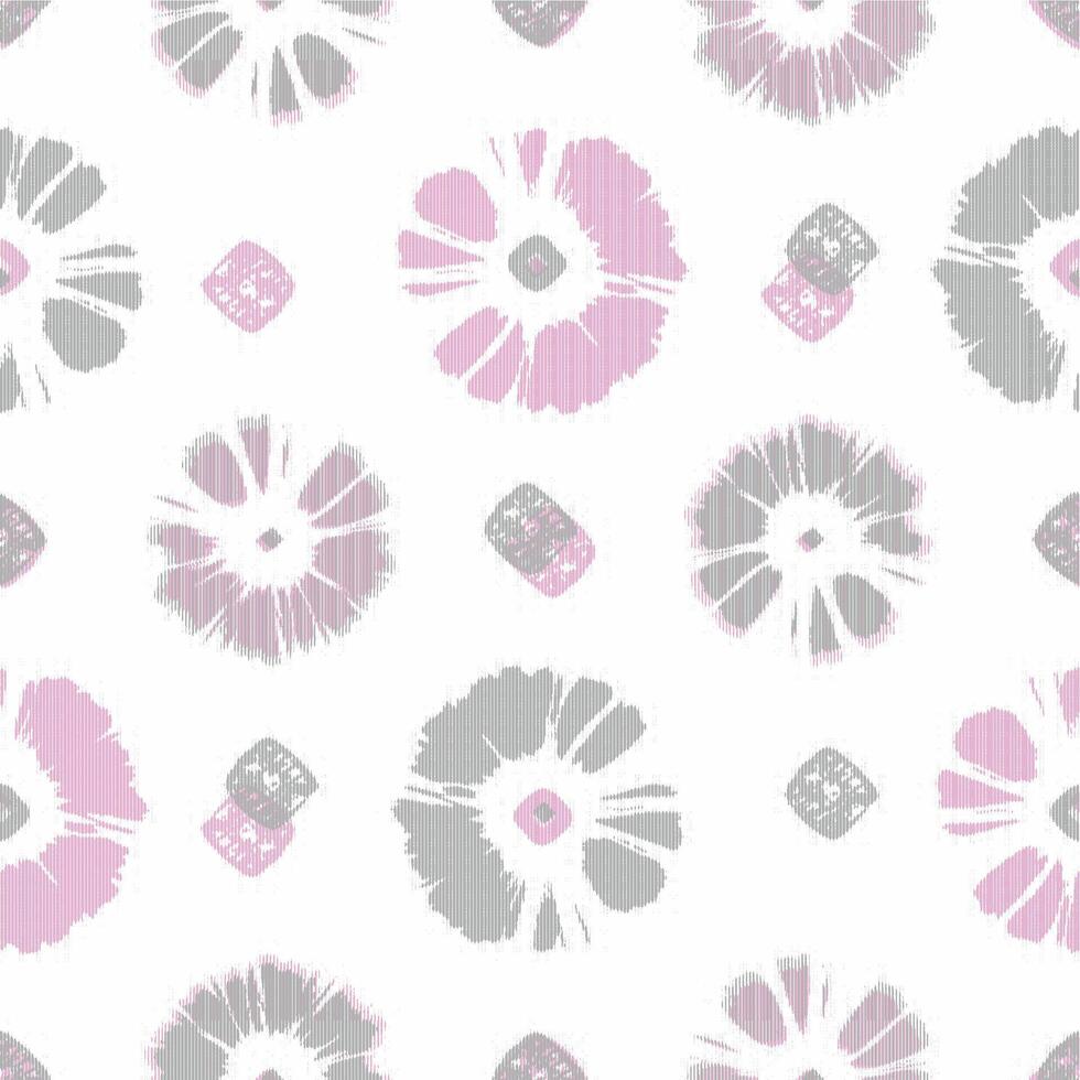 A pink and gray flower wallpaper pattern vector