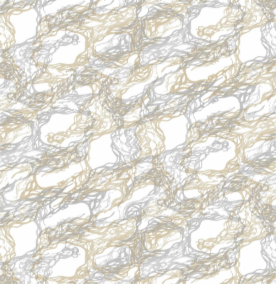 A white and gold pattern with wavy lines vector