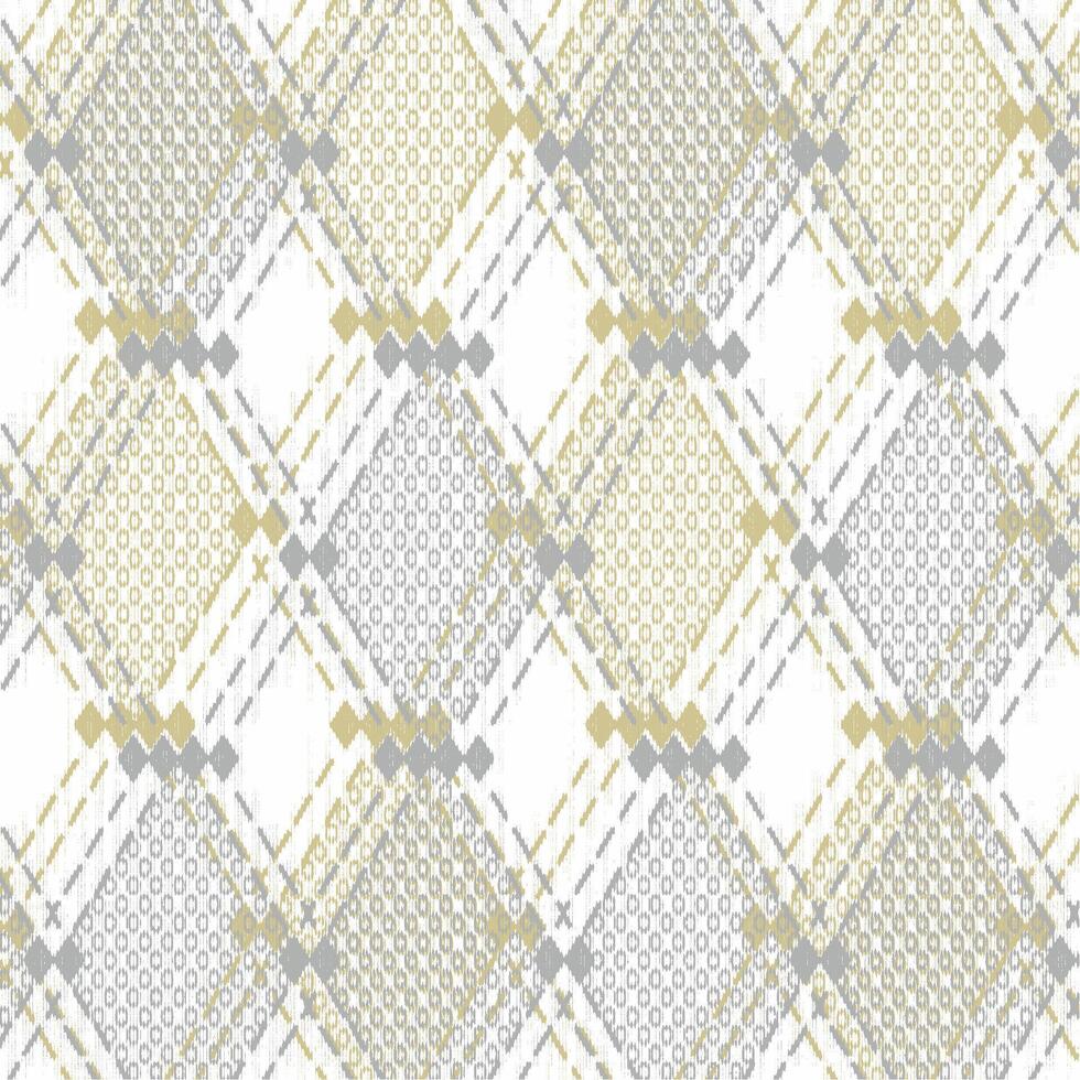 A white and gold plaid pattern vector