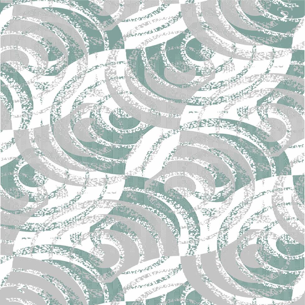 A seamless pattern with waves in green and white vector