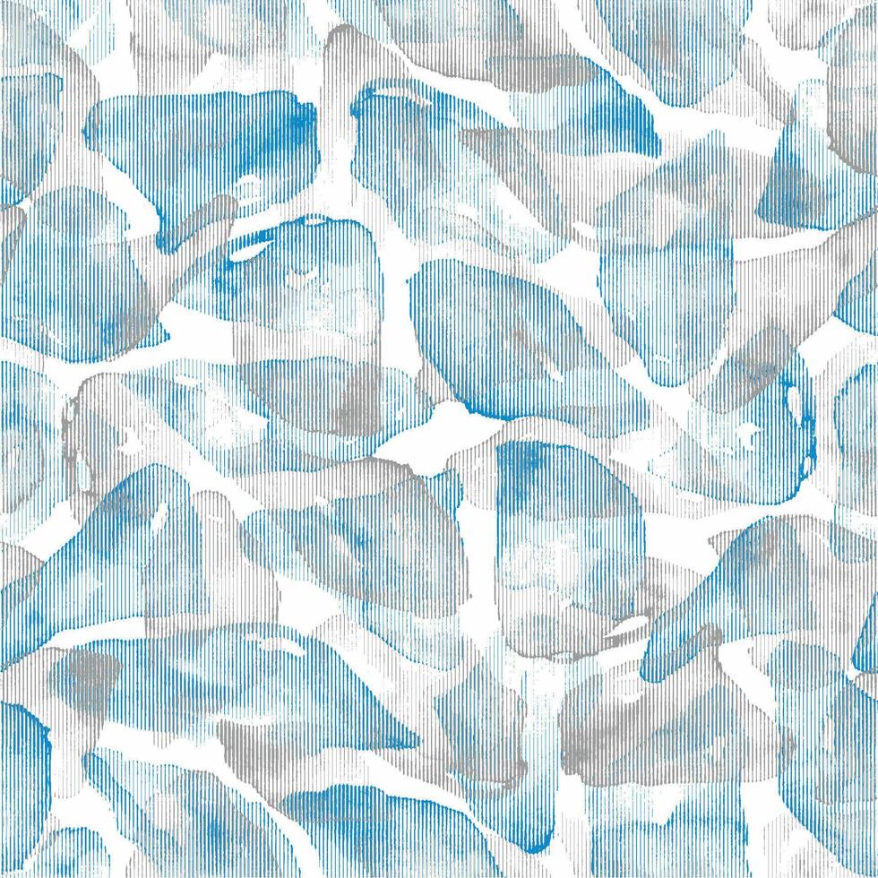 Blue and white watercolor pattern with leaves vector