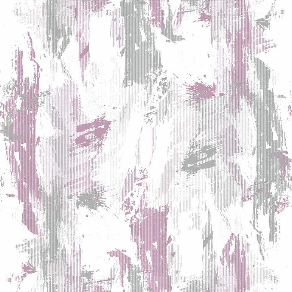Abstract paint brush strokes in pink and gray on a white background vector