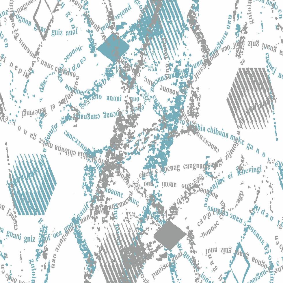 A blue and white pattern with many different shapes vector