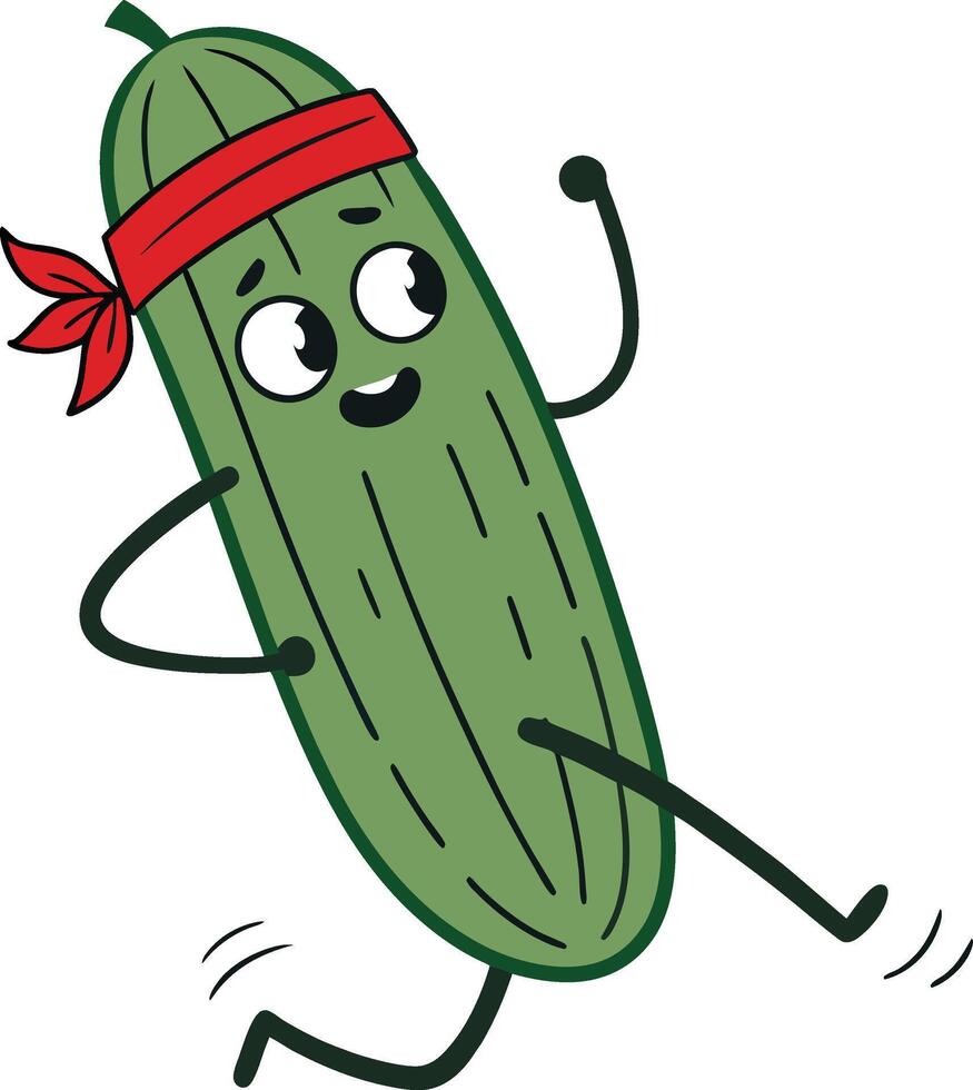 Cucumber on the Run vector