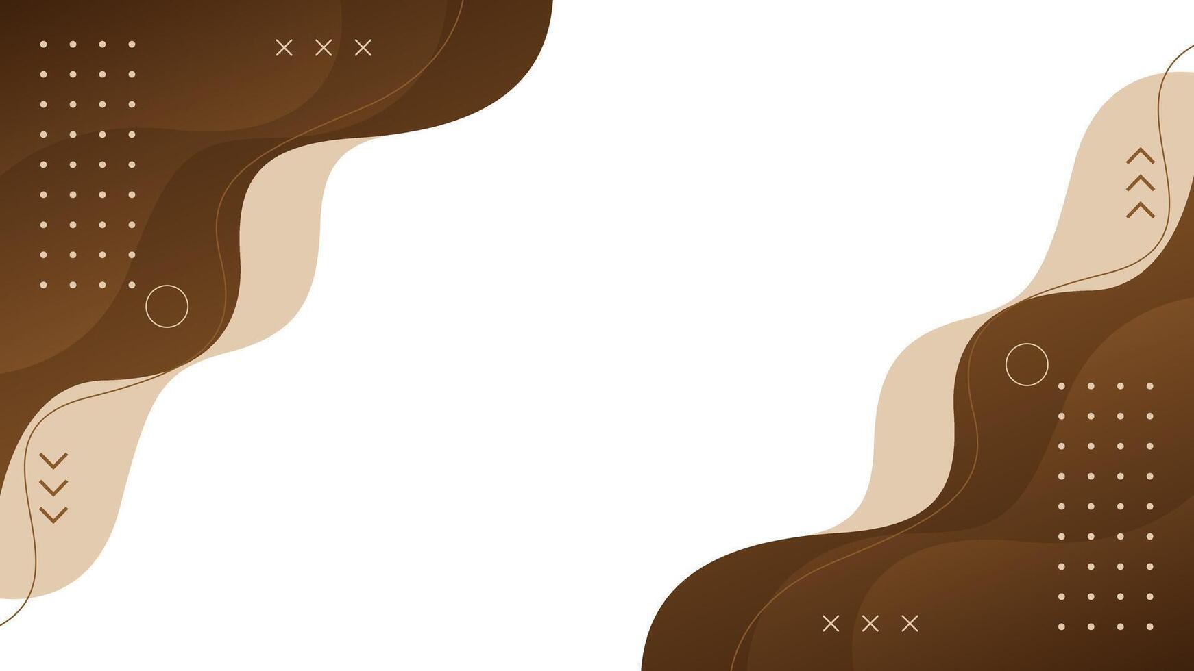 Abstract brown geometric template banner background vector