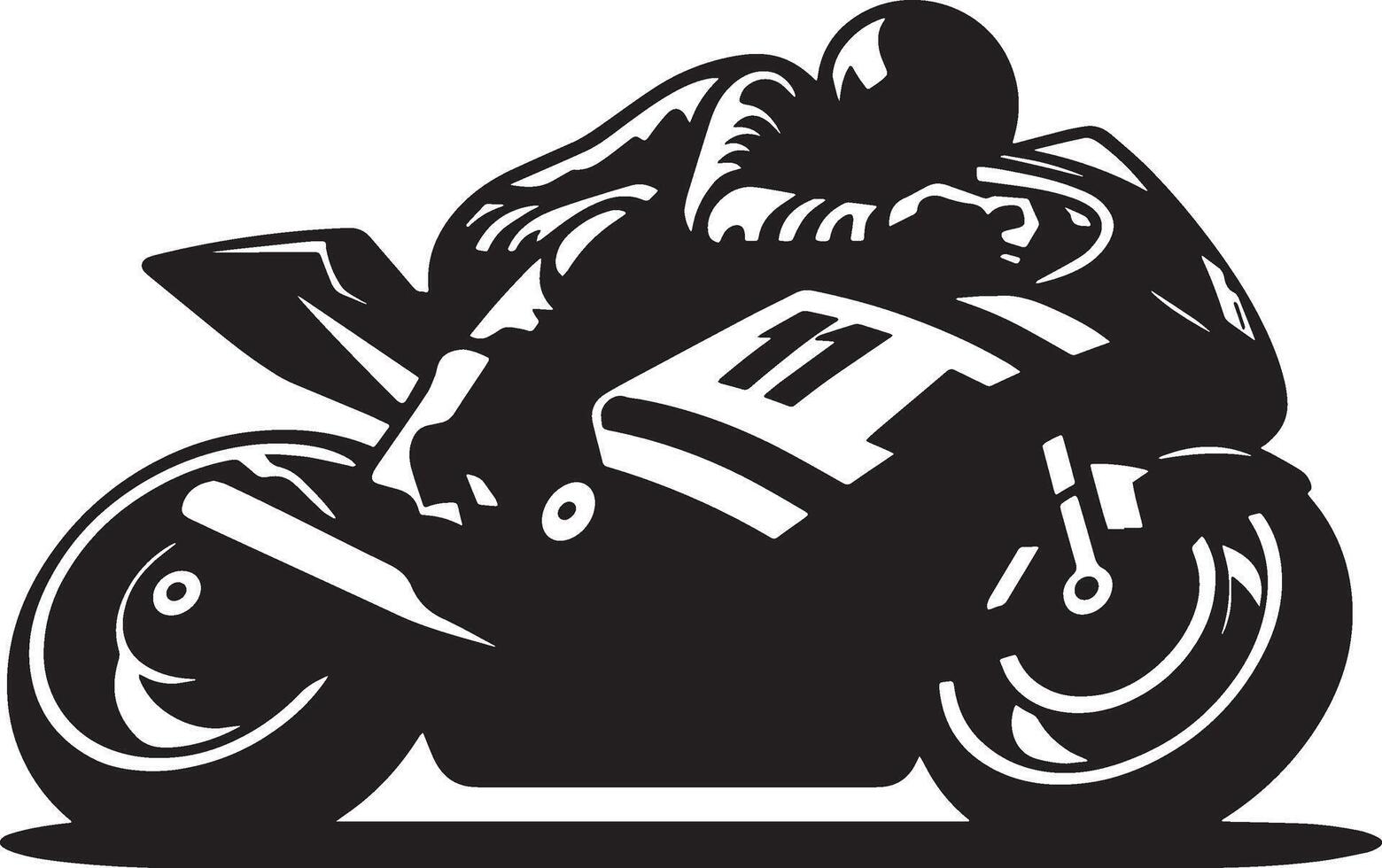 One Motorcycle Racing. vector