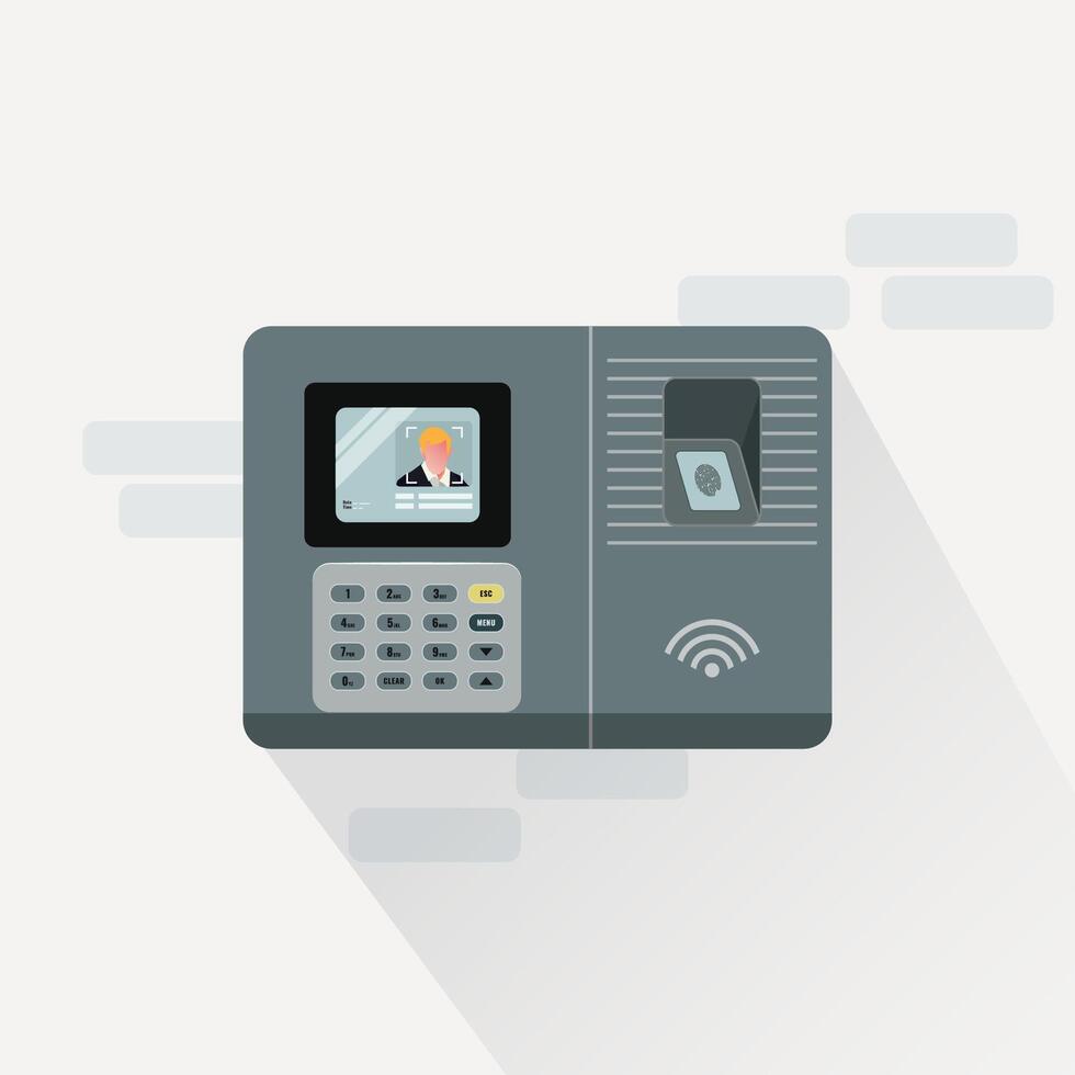 Biometric attendance wireless stock design illustration vector