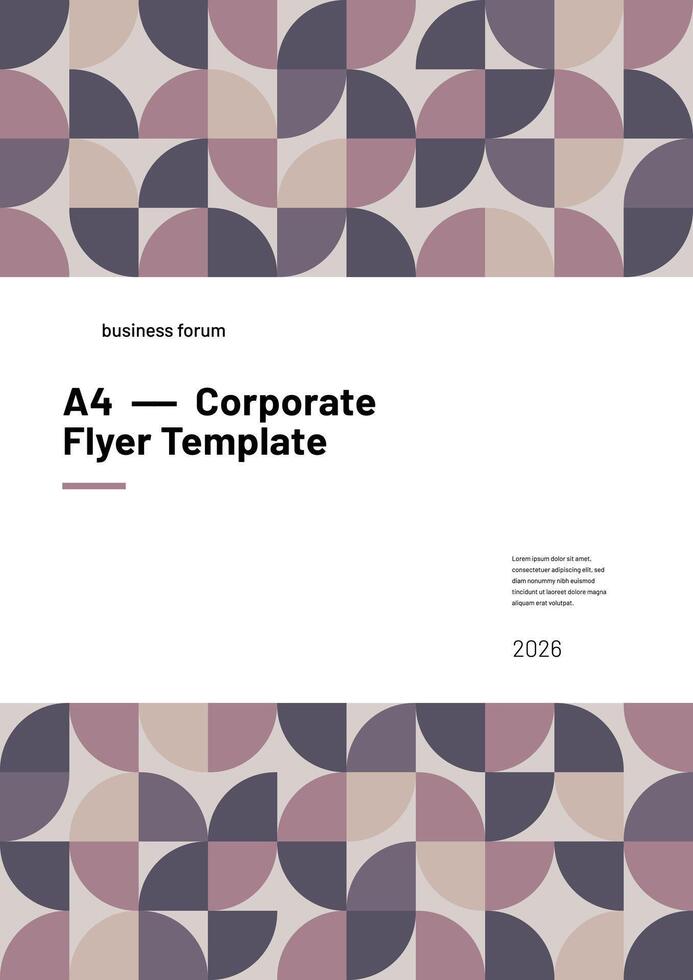 Corporate layout template for companies or business. Design with abstract pattern for poster, cover, brochure or banner. vector