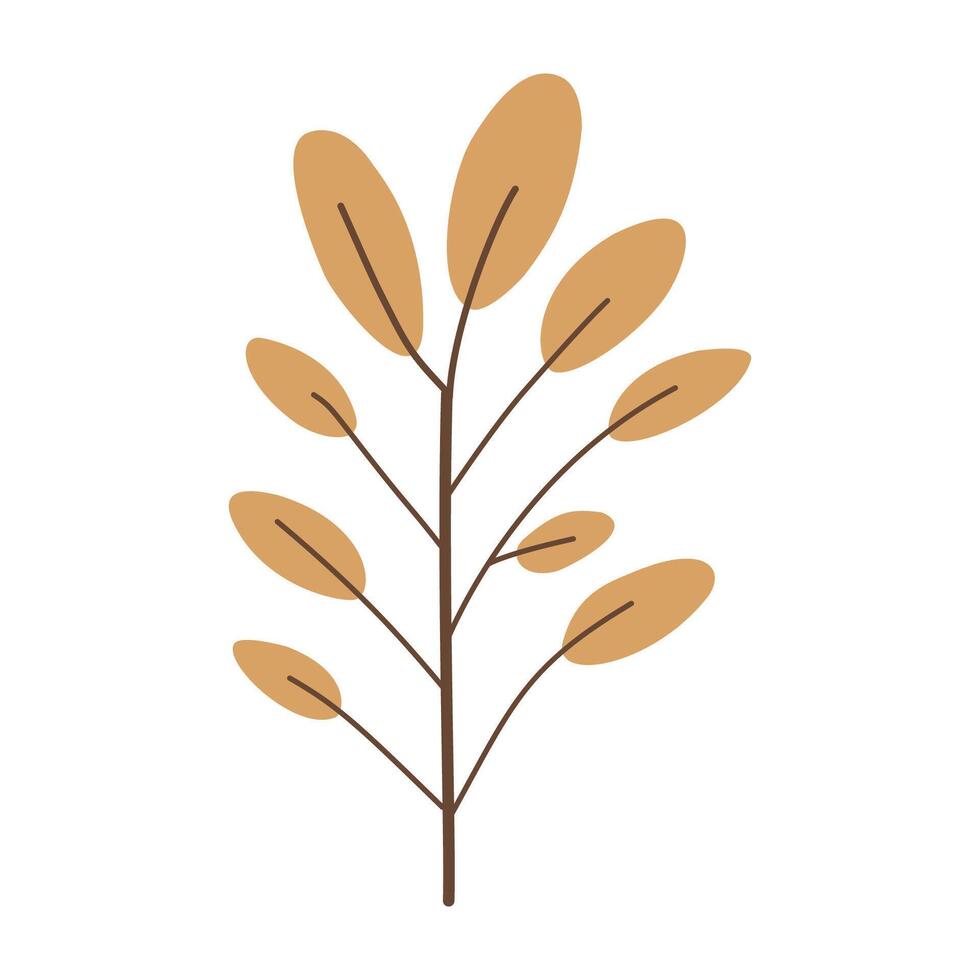 a branch with leaves on it is shown vector