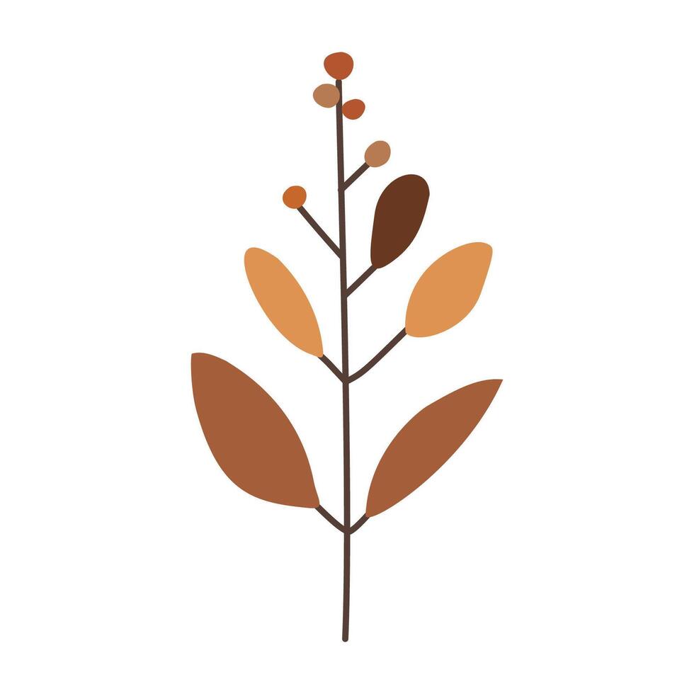 autumn brown leaves illustration vector