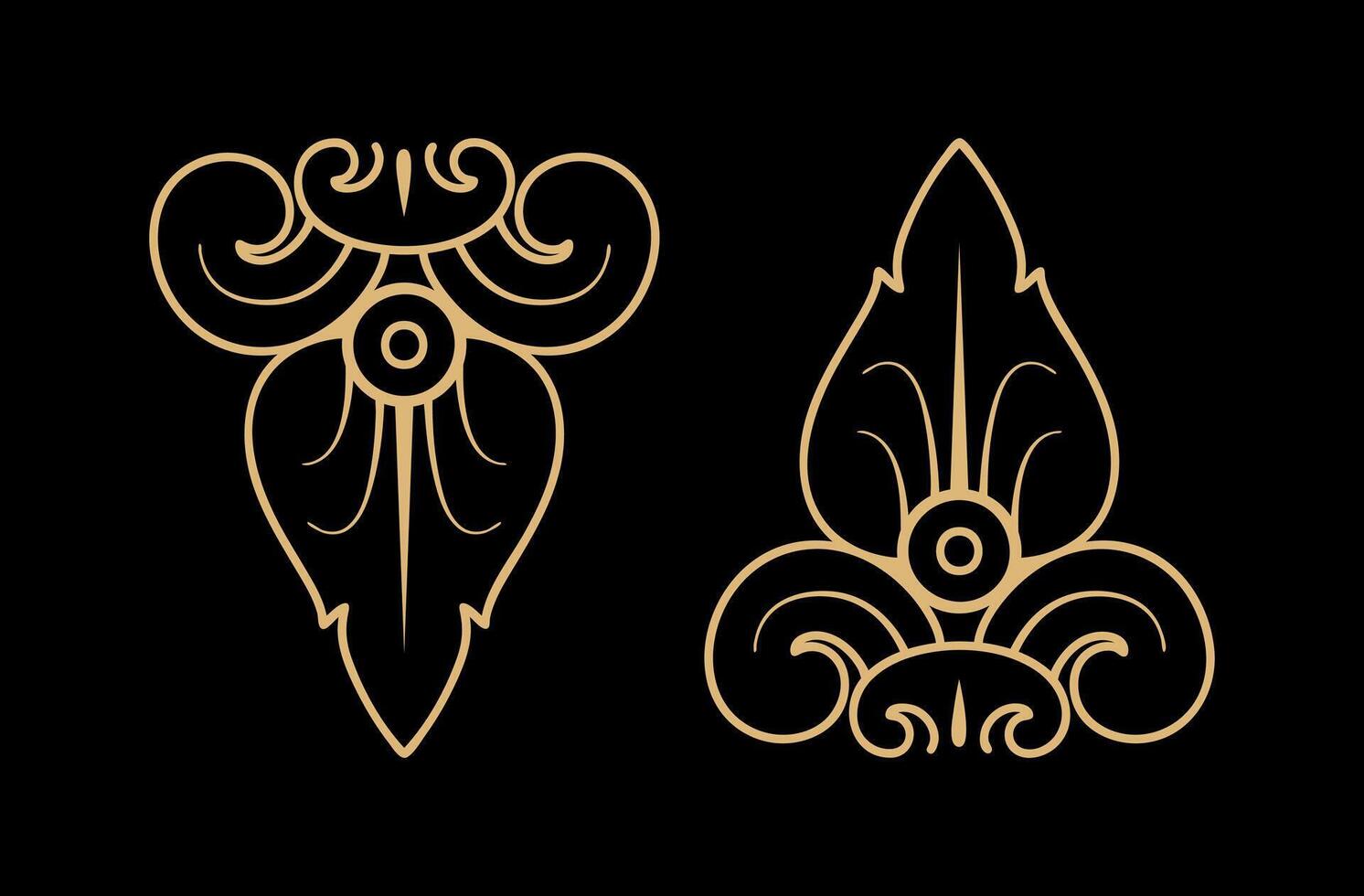 Set of retro vintage graphic design elements for frame, labels, logo art symbols and ornamental. vector