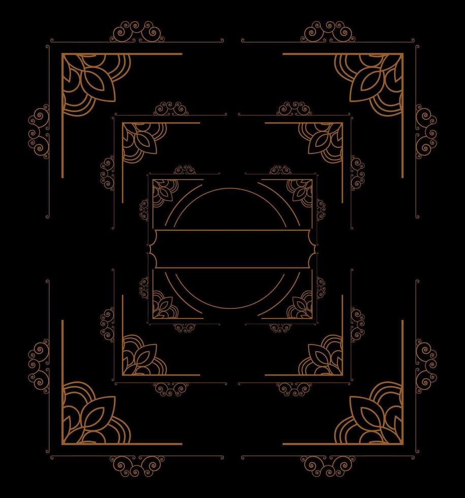 Abstract ornamental frame design vector