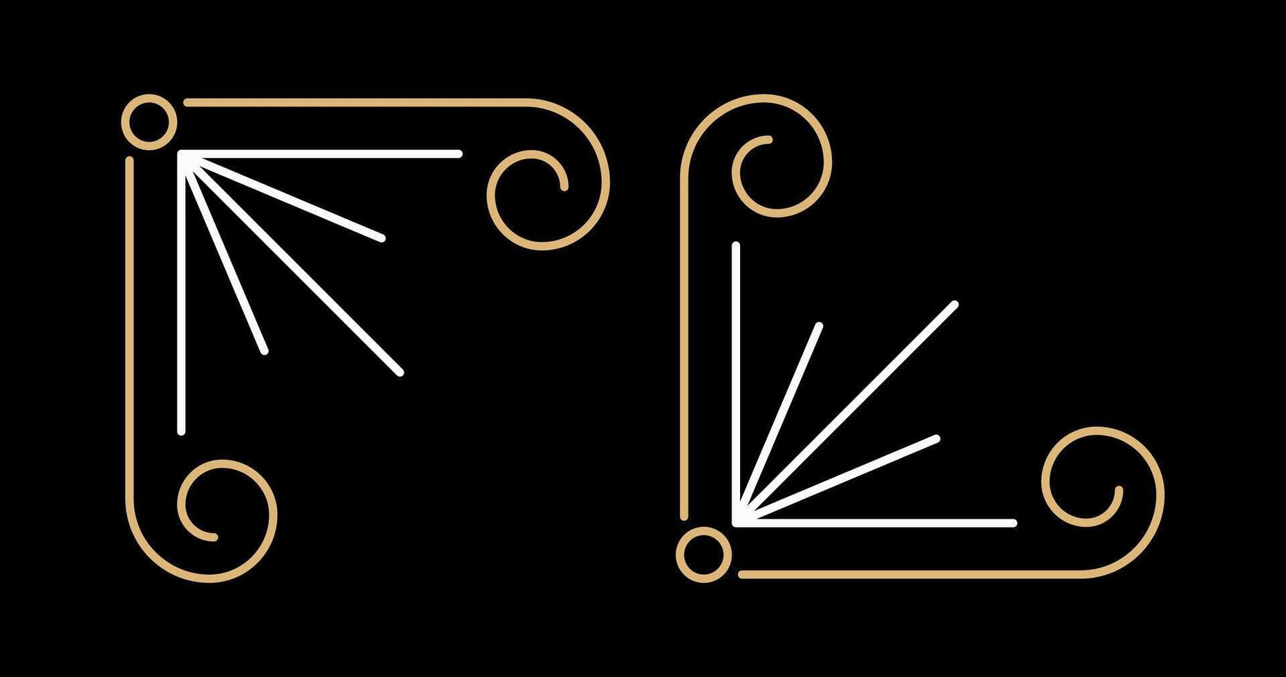 Set of retro vintage graphic design elements for frame, labels, logo symbols and ornamental corner. vector