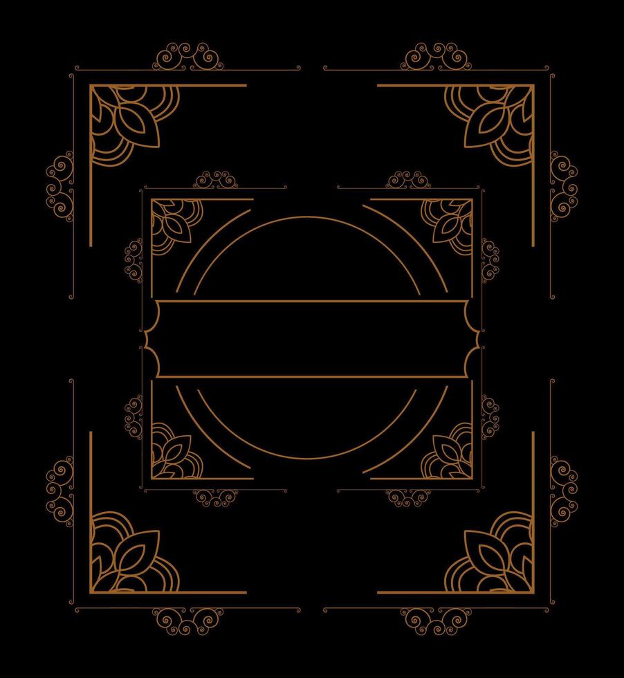 Abstract ornamental frame design art vector