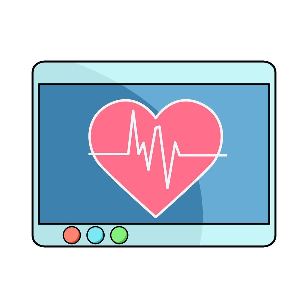 heart rate monitor illustration vector