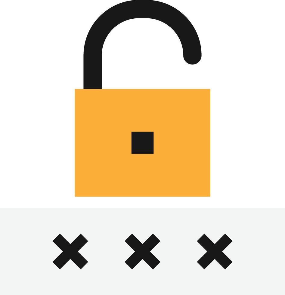 Password Security Rejected Lock vector