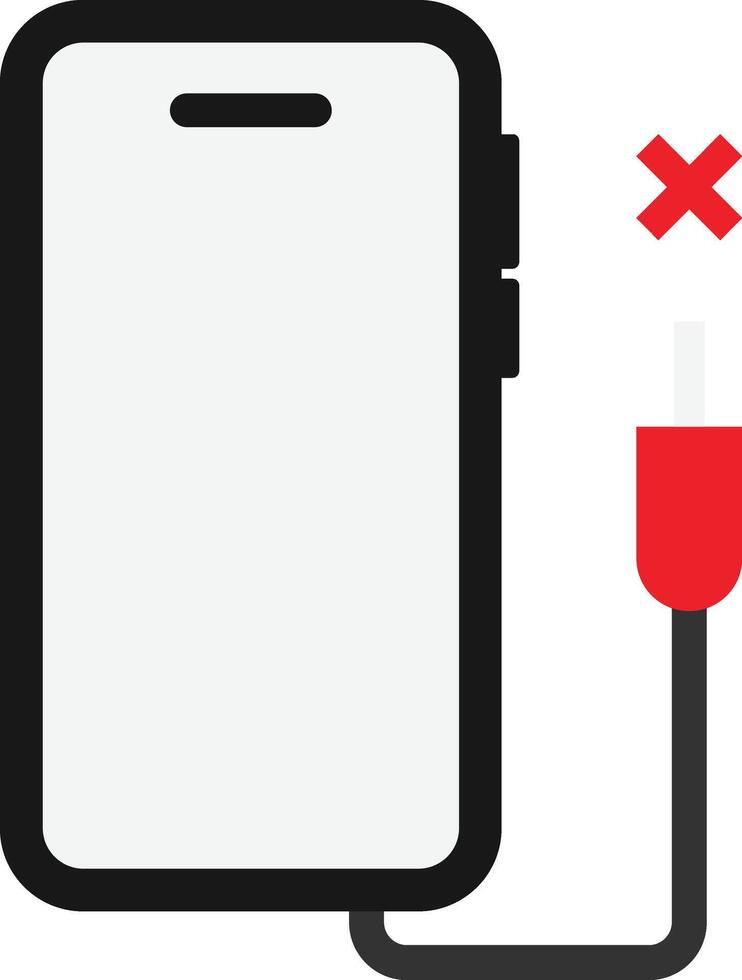 Charger Plug Rejected Data vector
