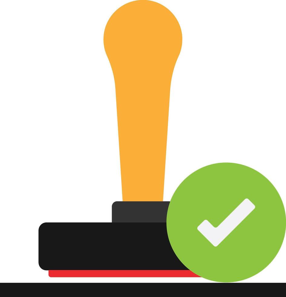 Accepted Stamp Approved Seal vector