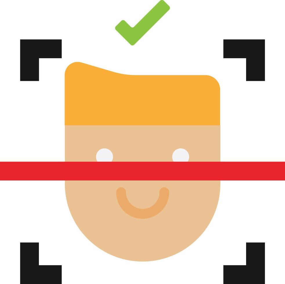 Face Data Accepted Recognition Security vector