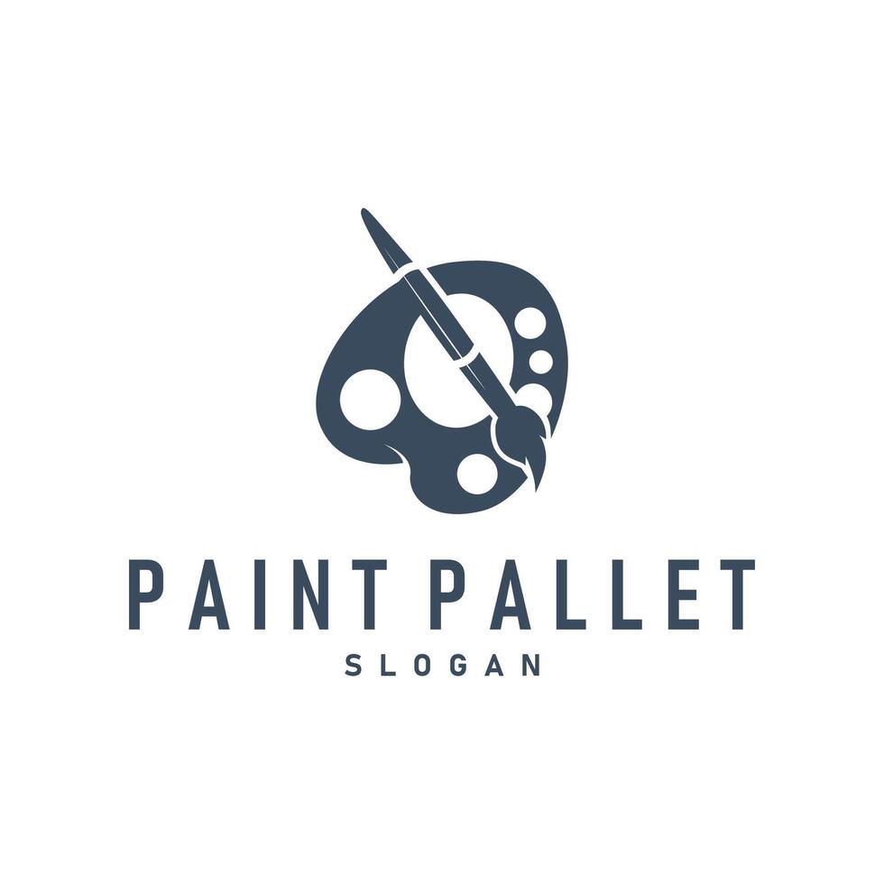 logo design paint palette board illustration concept design product brand template vector