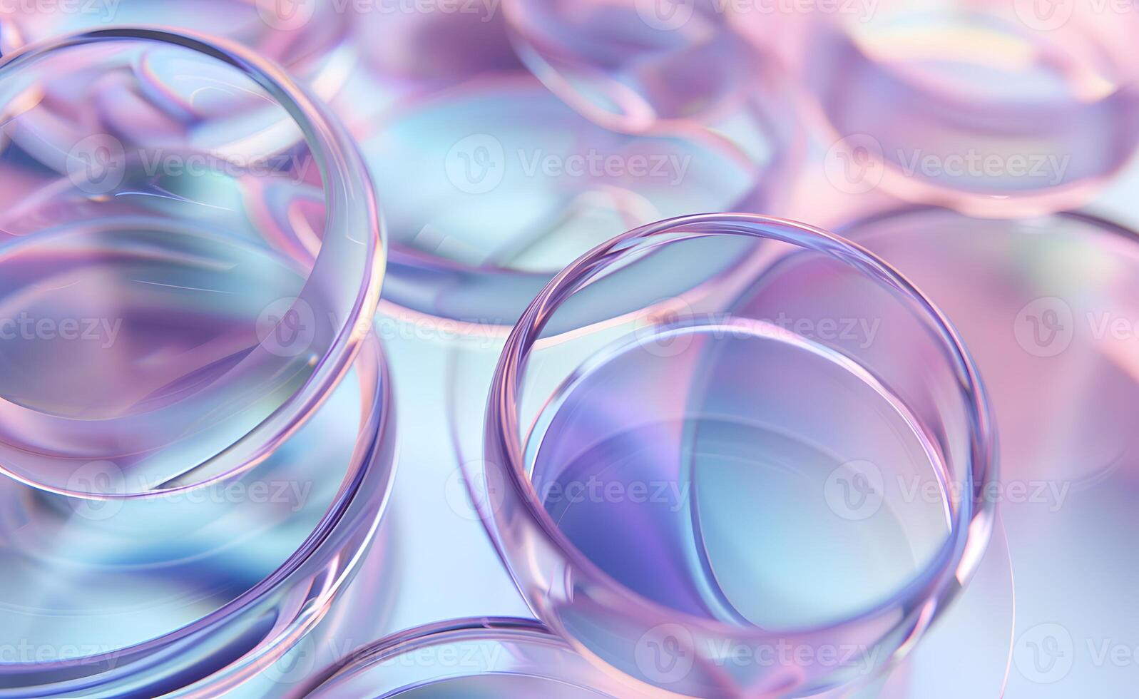 Soft pastel colors create abstract circular patterns photo