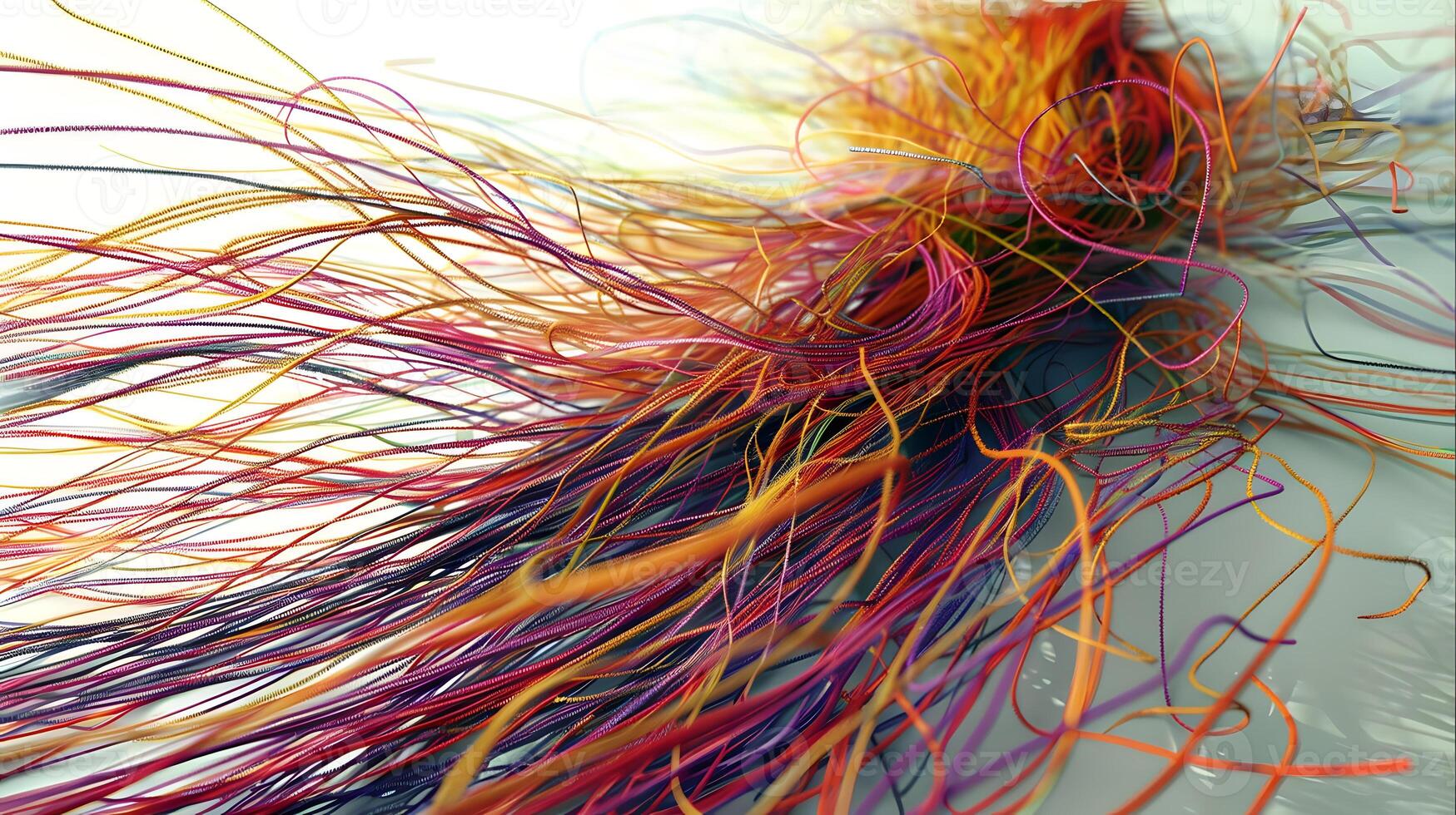 Abstract Colorful Lines Chaos, Bright Overlapping Streaks photo