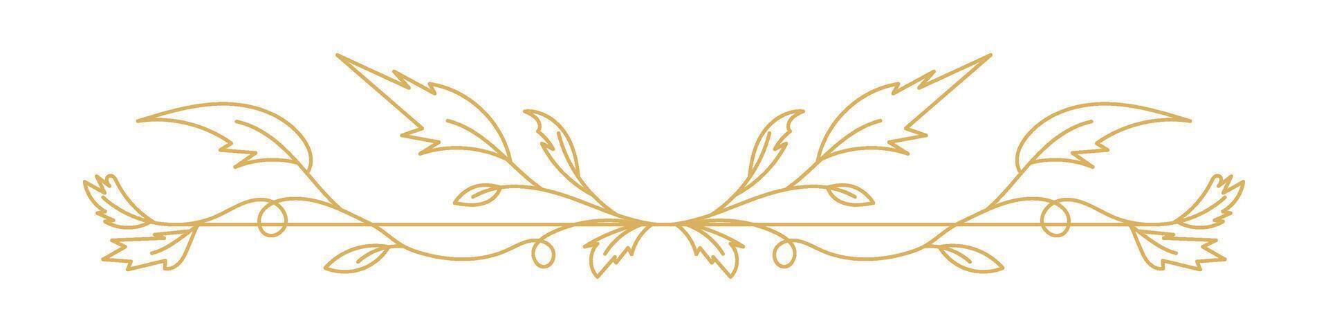 Elegant Ornate Divider with Swirl Border and Classic Design Element. vector