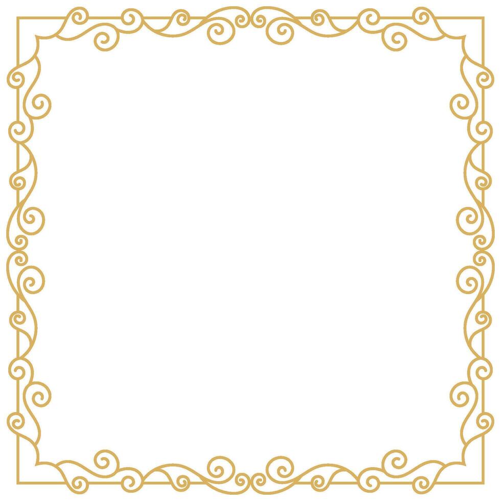 Intricate Border Frame Design with Filigree Element and Ornamental Flourishes. vector