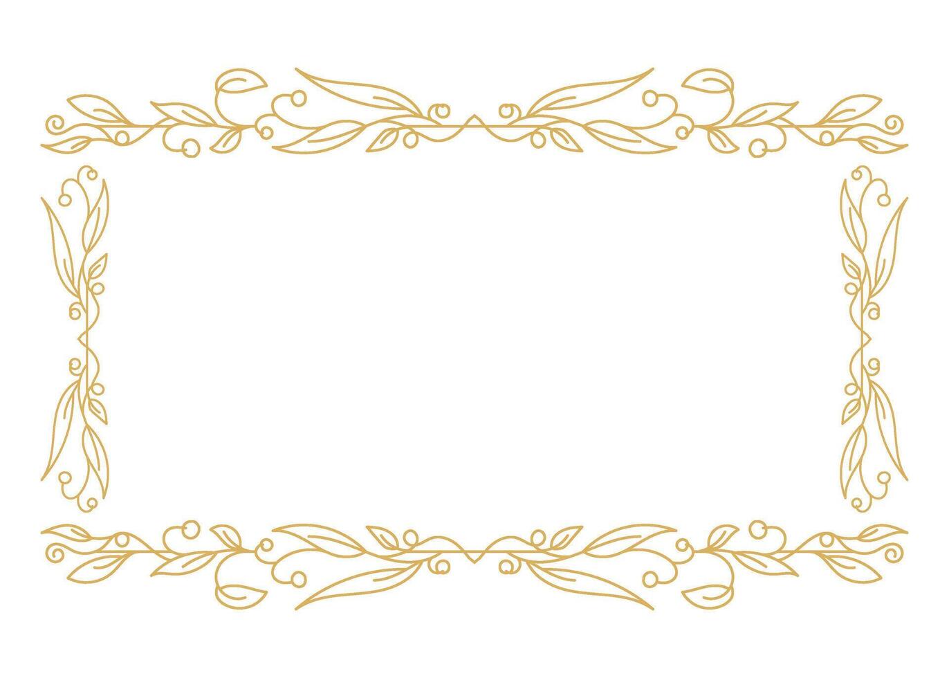 Classic Border Frame Design with Filigree Border and Elegant Ornamental Details. vector