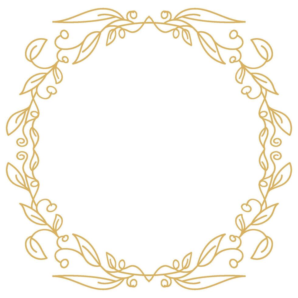 Timeless Frame Design with Filigree Border Element and Ornamental Flourishes. vector