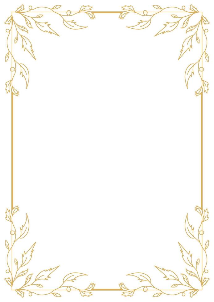 Elegant Filigree Border Frame Design with Ornamental Element for Luxury Appeal. vector