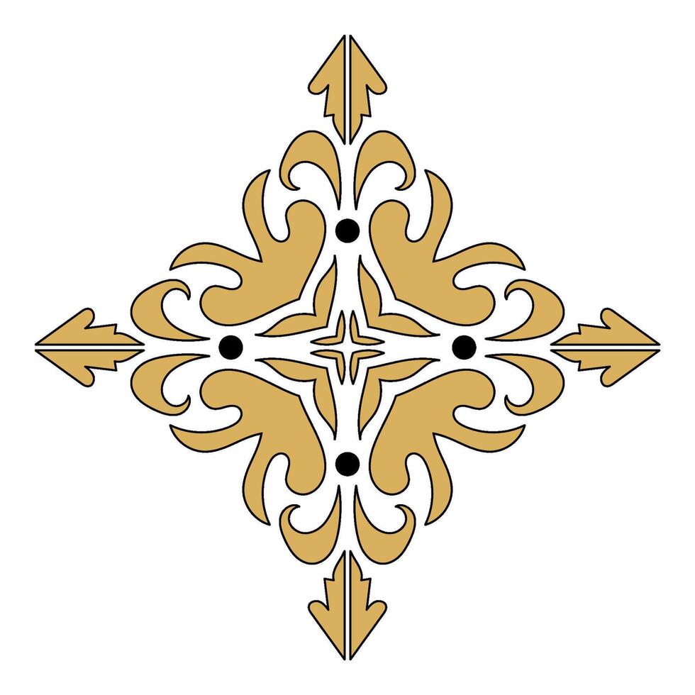 Ethnic Mandala Pattern with Baroque Ornate Flourish and Vintage Design. vector