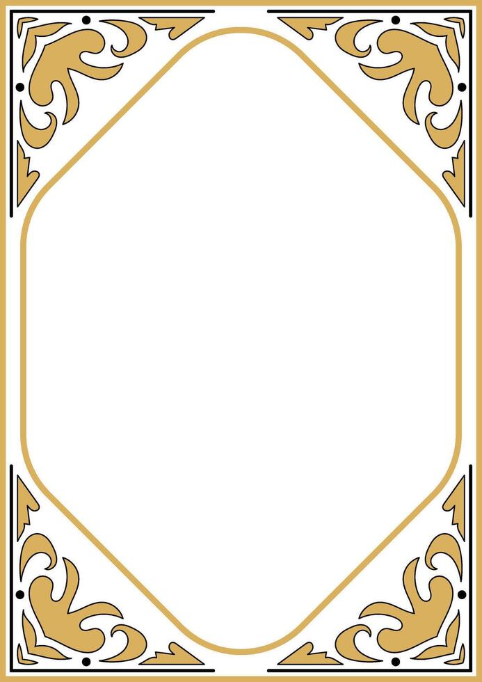 Charming Border Frame Design with Ornamental Filigree Element and Decorative Appeal. vector