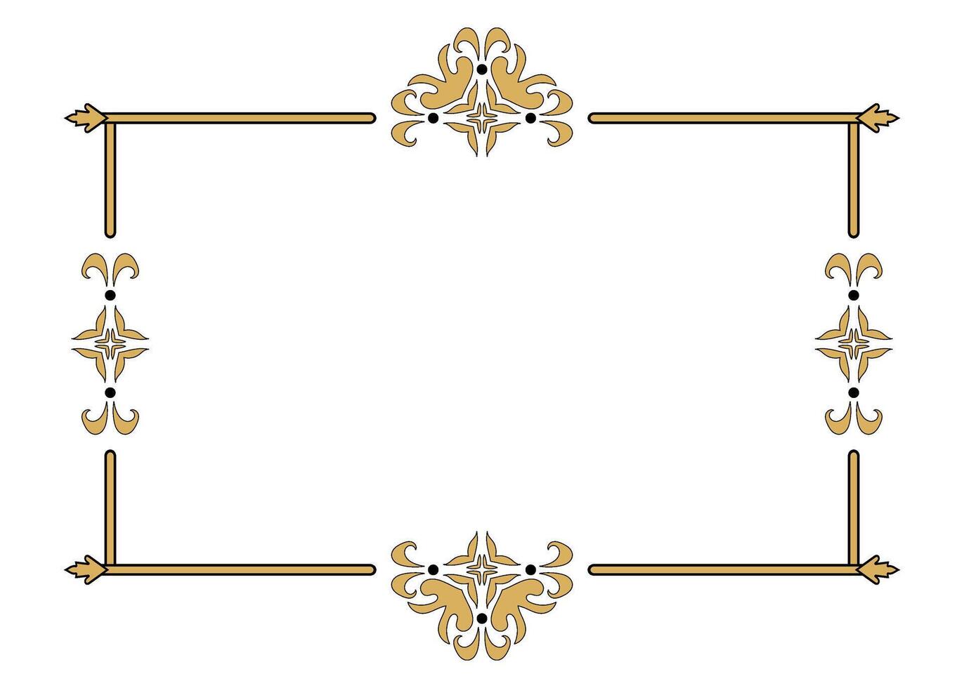 Sophisticated Border Frame Design with Filigree and Ornamental Element Flourishes. vector