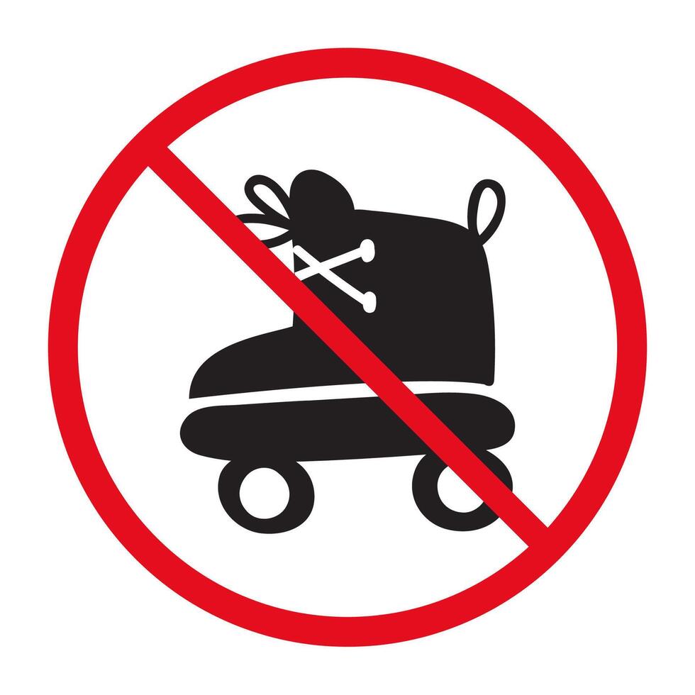 No roller skates. design. Illustration on white background. vector